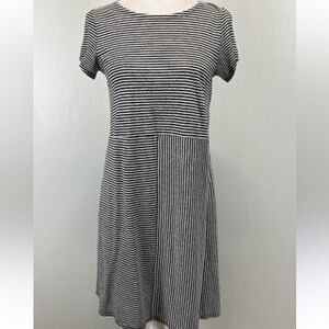 Eileen Fisher Black and White Striped Dress